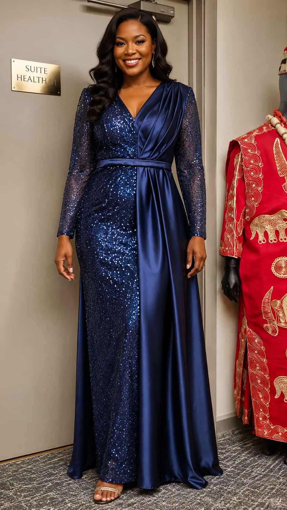 Emerald Mermaid Native Gown